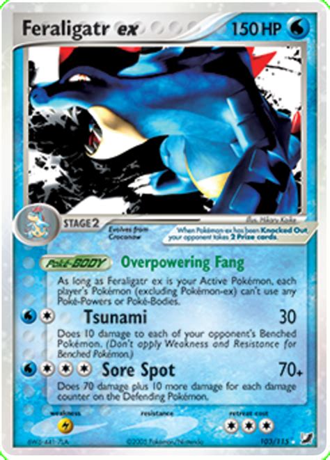 Feraligatr Ex Ex Unseen Forces 103 Pokemon Card