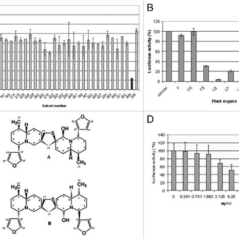 screening of NFκB inhibition by methanolic plant extracts a