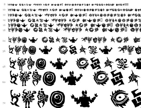 Cthulhu Glyphs Regular Truetype Font