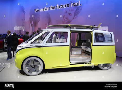 Volkswagen I D Buzz Electric Van At The Frankfurt International Motor