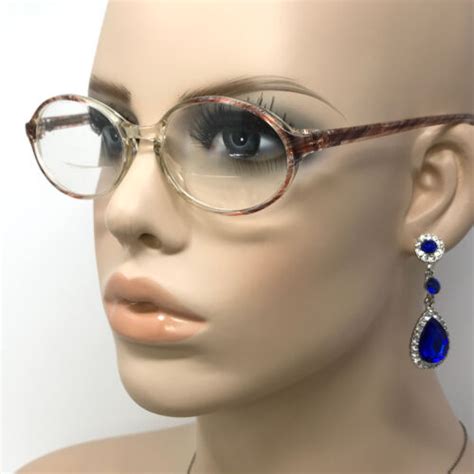 Vintage Specsavers Eyeglasses Frames Clear Pink Oval Glasses Retro Frame Only Ebay