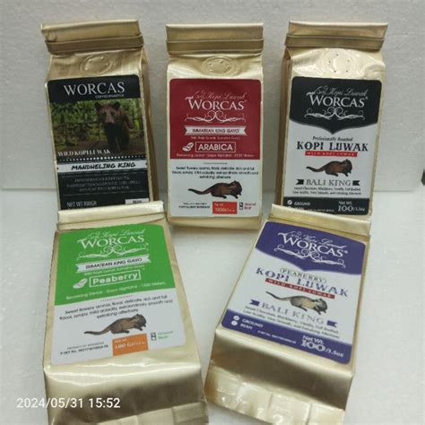 Jual Worcas Luwak Coffee Sumatran King Gayo Arabica Non Box Bali