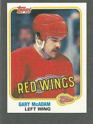 Topps Hockey Gary Mcadam Detroit Red Wings Nm Mt Ebay