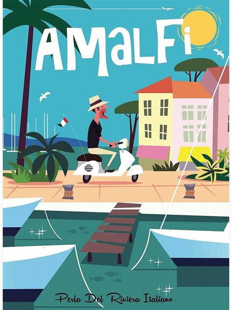 Impression Artistique « Affiche Amalfi Travel Par Gary Godel