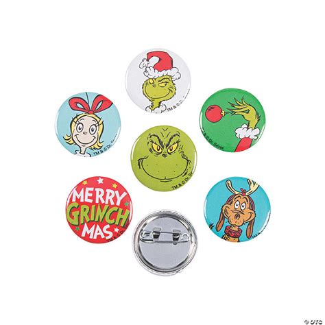 Dr Seuss™ The Grinch Mini Buttons 48 Pc