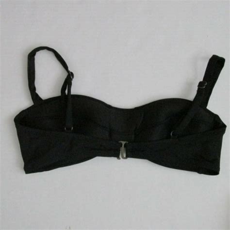 Becca By Rebecca Bikini Top Virtue Swim Beach Swim Pool Vacation Black Gold EBay