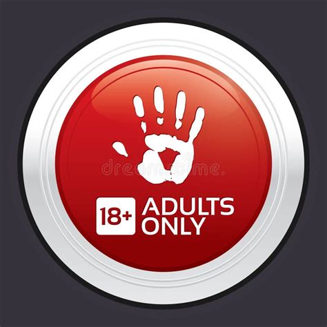 Adults Only Button Set Vector Age Limit Stickers Stock Vector Illustration Of Eighteen