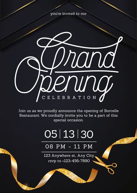 Customize 114 Grand Opening Invitation Templates Online Canva