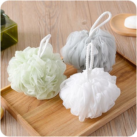 1pc Foaming Sponge Bubble Wisp For Body Soft Shower Flower Mesh Ball