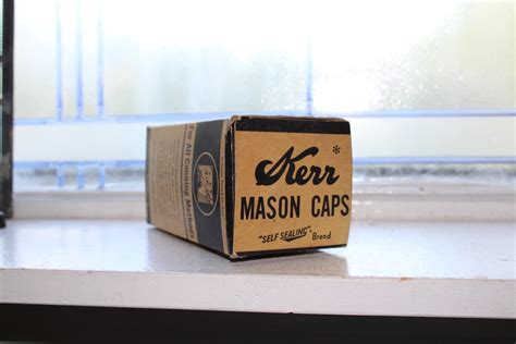 Kerr Mason Jar Lids EMPTY Box Vintage 1930s Farmhouse Decor