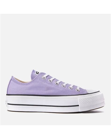 Converse Chuck Taylor All Star Lift Ox Trainers In Purple Lyst