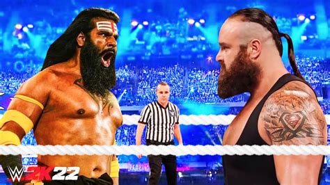 Wwe K Veer Mahaan Vs Braun Strongman Indian Fight Youtube