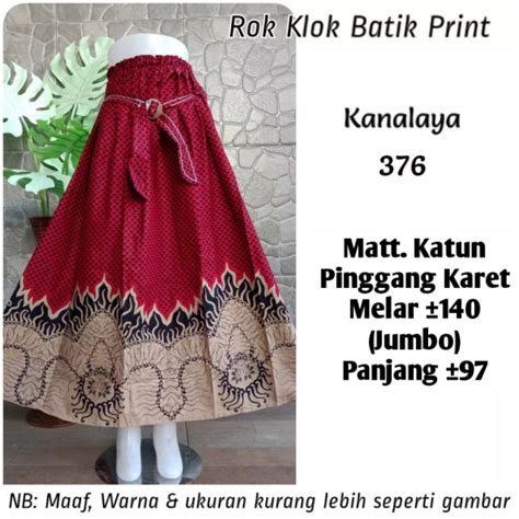 Jual JUMBO ROK BATIK PANJANG BIGSIZE ROK KLOK JUMBO MOTIF MODERN