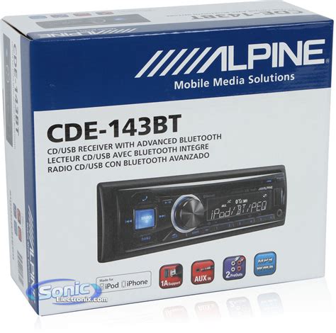 Alpine Cde Bt Single Din Bluetooth Car Stereo W Aux