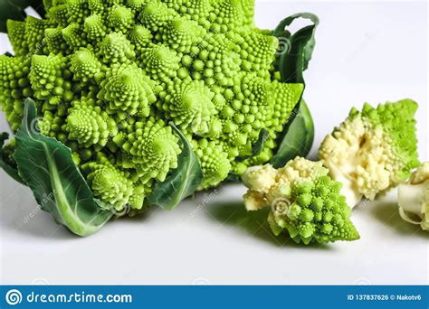 Romanesco Broccoli Close Up The Fractal Vegetable Is Known For It`s