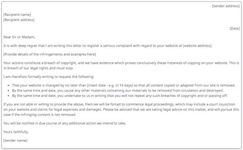 How To Write Copyright Infringement Cease And Desist Letter