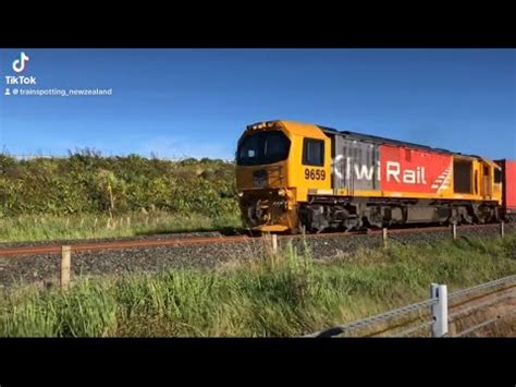 DL 9659 With Freight Passing Under The Waikato Express Way Bridge NIMT