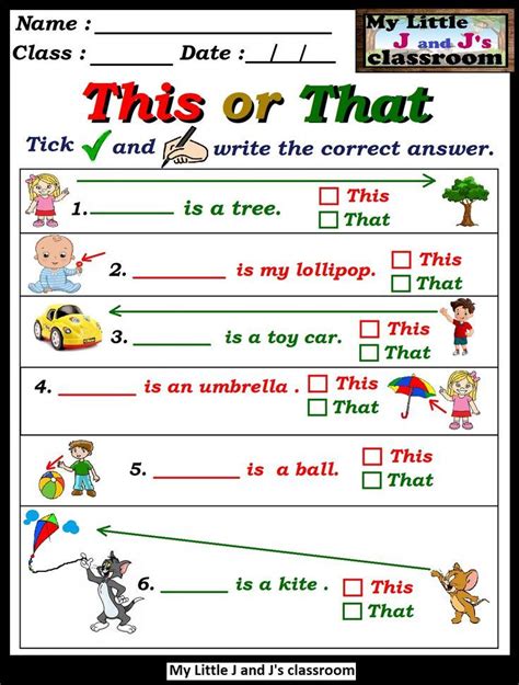 This Or That Worksheet For Kindergarten