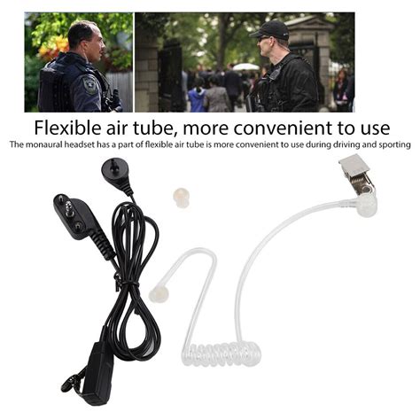 3 5mm PTT MIC Air Conduit Walkie Talkie In Ear Acoustic Tube Earpiece