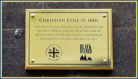 Christian Frederick Cole The First Black Student At Oxford University