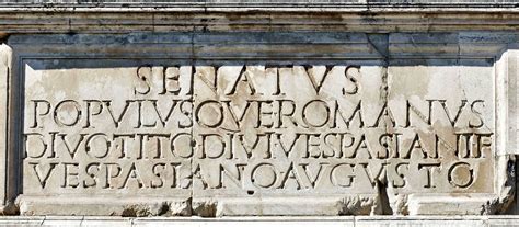 Arch Of Titus Inscription