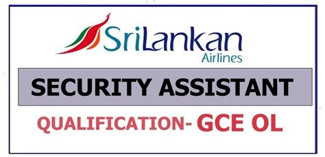 Security Assistant Vacancy Srilankan Airlines Ceylon Vacancy