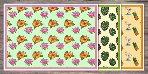 Tropical Placemats Twinkl Party Teacher Made Twinkl