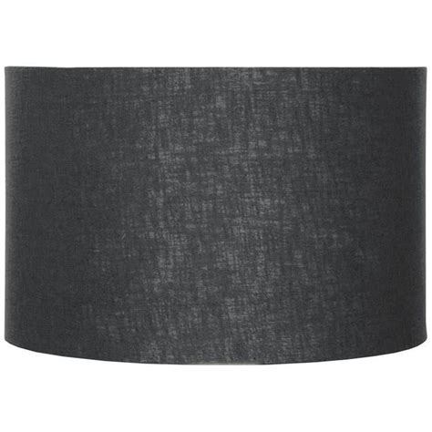 Lino Self Lined Linen Drum Shade Various Colours 30cm Black