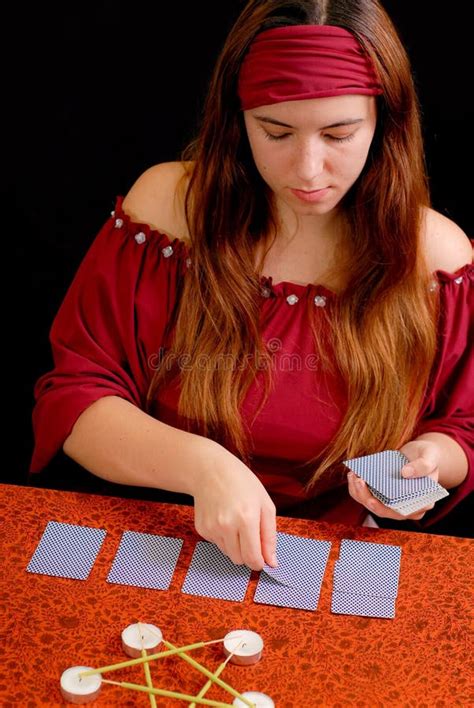 Fortune Teller Dealing Tarot Royalty Free Stock Photography Image