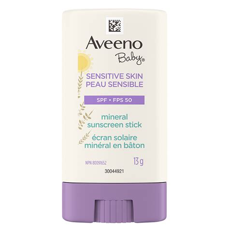 Aveeno Baby Sensitive Skin Mineral Sunscreen Stick Spf 50 13g St