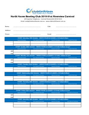 Fillable Online Riverview Carnival Entry Form Print Xlsx Fax Email