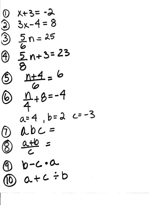 Algebra Chapter Practice Test With Answers Algebra Cha