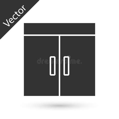 Icono Del Armario Gris Aislado En Fondo Blanco Vector Ilustraci N Del