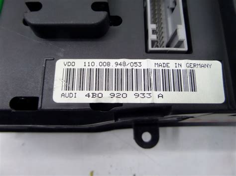 Audi Instrument Cluster Speedo Gauges OEM 4B0 920 933 A EBay