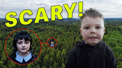 WE CAUGHT CREEPY WEDNESDAY ADDAMS ON THE DRONE IF YOU SEE HER IN THE