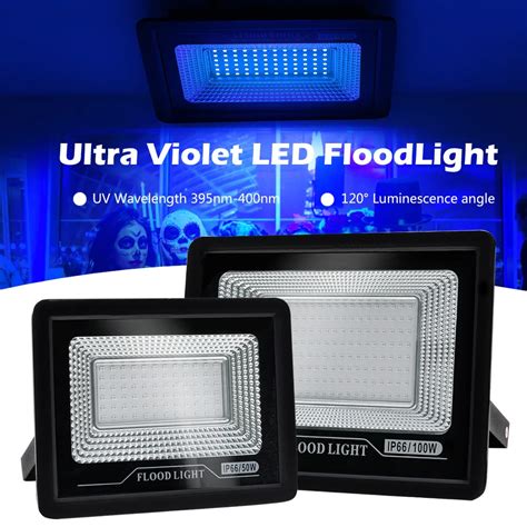 Led Uv Floodlight Ac220v 50w 100w 150w Festival Party Flood Light 395nm 400nm Ip66 Waterproof