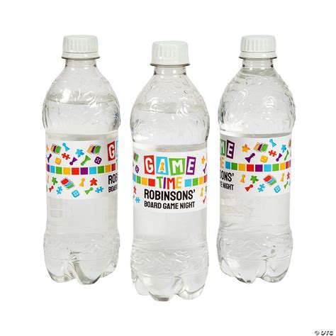 Personalized Game Night Water Bottle Labels 25 Pc Oriental Trading