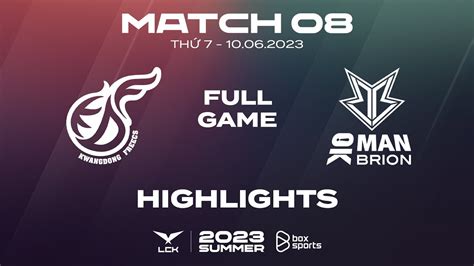 Kdf Vs Bro Highlights All Games Match 08 Lck Summer Split 2023