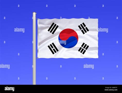 Flagge Von Suedkorea Stock Photo Alamy