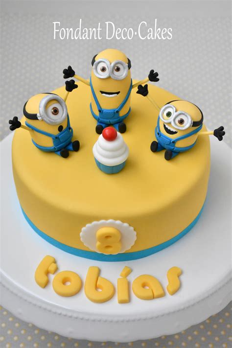 Fondant Minions Torte Torta Minions Torta Minion Fondant Minions