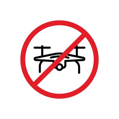 No Fly Drones Sign Vector Art At Vecteezy