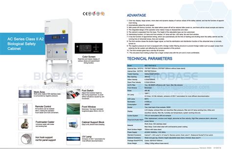 Ac Series Class Ii A Biological Safety Cabinet Bsc Iia Z Buy Biobase