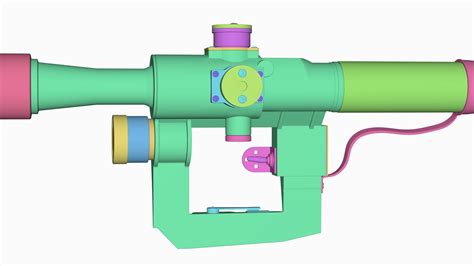 Riflescope Ptico De Dragunov Svd Modelo D Gltf Obj Ma Max