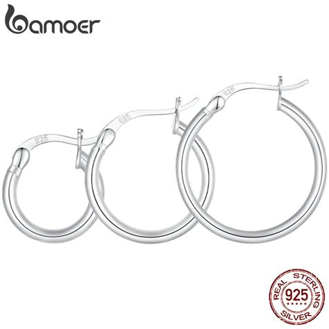 Bamoer Boucles D Oreilles Cr Oles L G Res En Argent Regard Pour