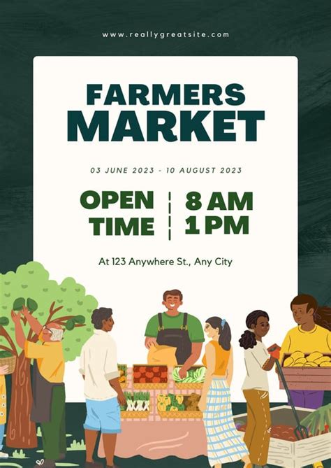 Free Custom Printable Farmers Market Poster Templates Canva