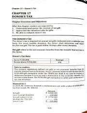 Chapter 17 Donor S Tax 1 Pdf Course Hero