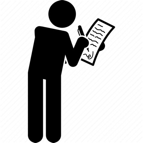 Sign Signature Write Signing Document Official Person Icon
