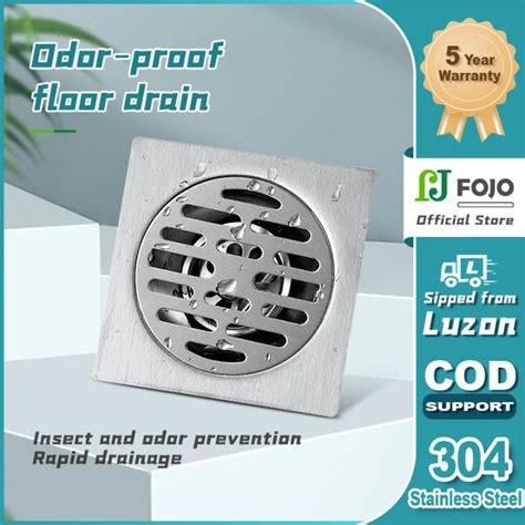 【fojo】bathroom Floor Drain Stainless Steel Backflow Preventer With Trap