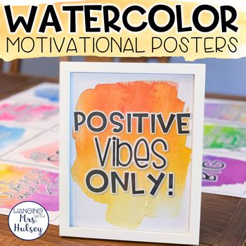 Watercolor Motivational Posters By Hanging With Mrs Hulsey Tpt