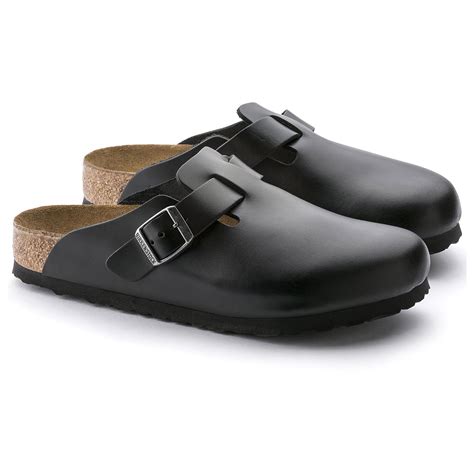 Boston Soft Footbed Smooth Leather Amalfi Black Birkenstock